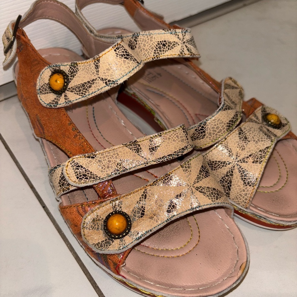 L'atiste by spring step Payokya women's colorful strappy summer sandals